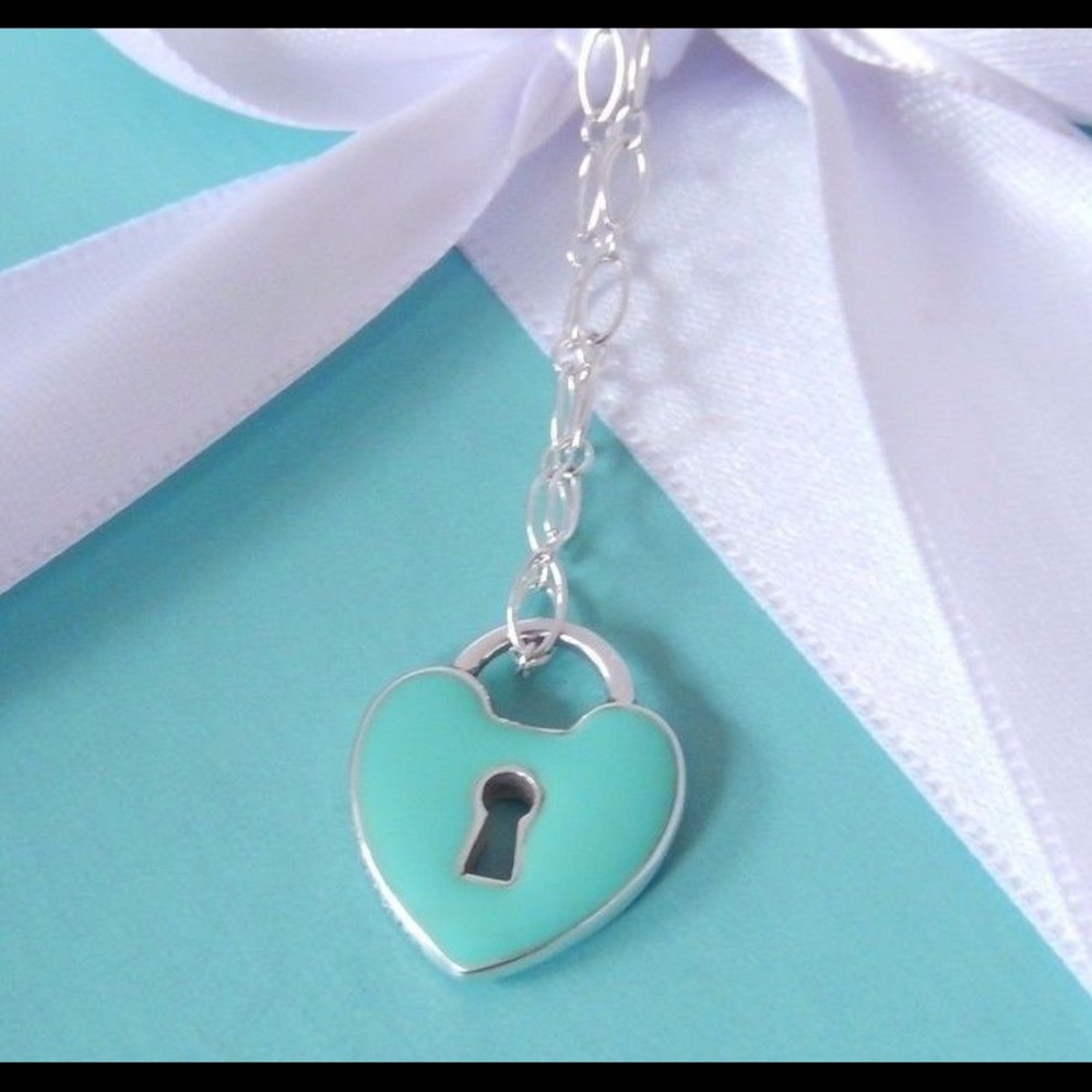 Authentic Tiffany and Co. enamel heart necklace